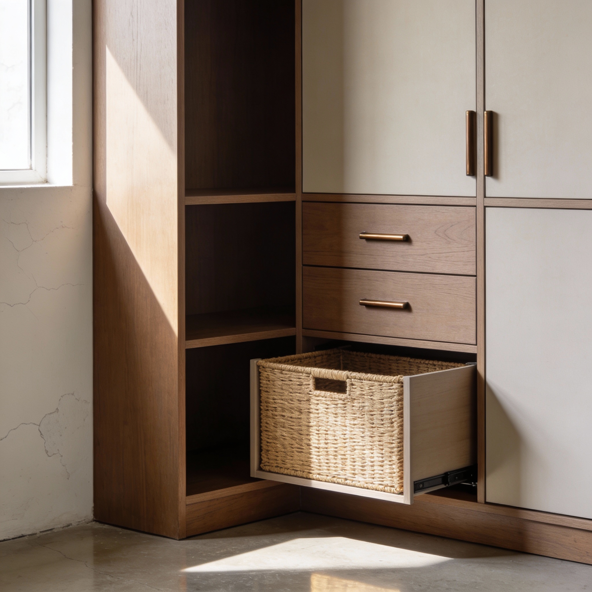 Corner wardrobe design